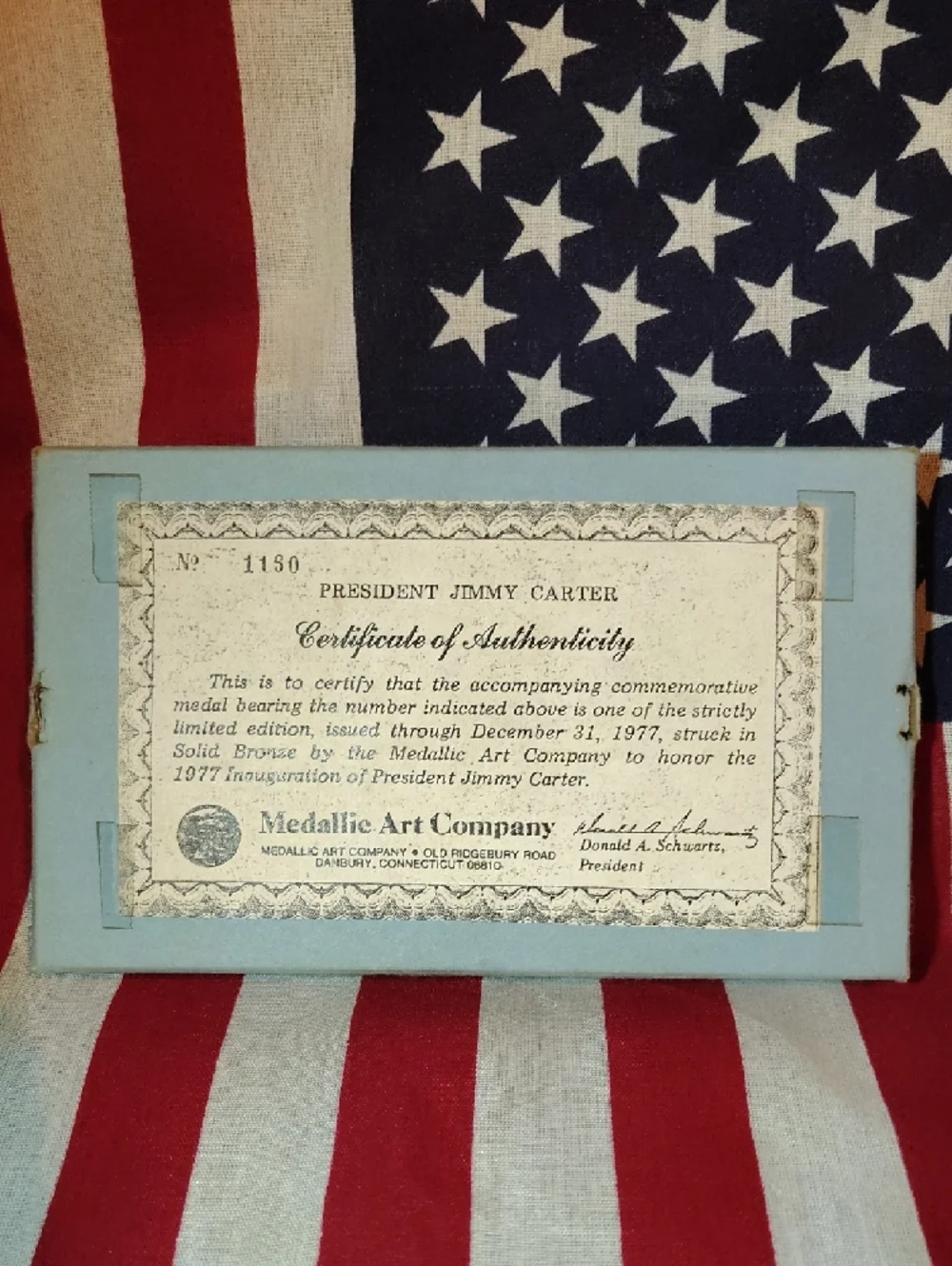 🌹PRISTINE 1977 Jimmy Carter Official Inaugural Medal – Low # Limited Edition🌹
